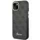 Guess iPhone 14 Case 4G Vintage Gold Logo, Black