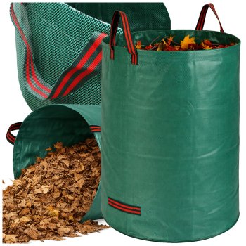 Heavy Duty Garden Leaf Bag 120L Reusable Yard Waste Container DIVO, green