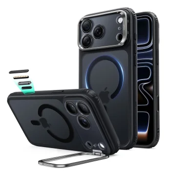 ESR Classic Hybrid Kickstand MagSafe Case for iPhone 18 Pro Max / 17 Pro Max, Matte Black