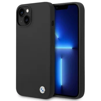BMW Silicone Metal Logo Case for iPhone 14 / 15 / 13, Black