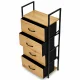 ModernHome Storage Unit with 4 Fabric Drawers, 40.5 x 24 x 101.5 cm