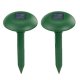 Ultrasonic Mole and Rodent Repeller with Solar Battery - 2pcs., Green