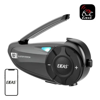 EJEAS Q2 Motorcycle Intercom Bluetooth 5.1