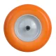 Humberg Flat-Free Wheelbarrow Wheel 4.00-8, Orange and White