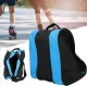 Skate Bag for Ice Skates, Roller Skates and Ski Boots, Black and Blue