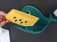 Whale-Shaped Soap Dish with Water Drain (Assorted Colors)
