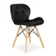 ModernHome Velvet Dining Chairs Set of 4 for Kitchen and Living Room, Black