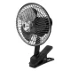 Xtrobb 12V Car Fan with Clip and Oscillation, Black