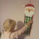 Ruhhy Hanging Felt Advent Calendar with 24 Pockets, Red