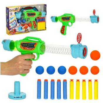 2-in-1 Foam Blaster Toy Gun with Soft Darts and Balls