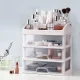 ModernHome Makeup Organizer with Drawers and Compartments, White