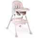 Ricokids Milo 3-in-1 Convertible High Chair with Table, Pink