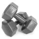 Hex Dumbbell Set 2×5 kg ModernHome, grey