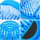 Shower Foot Scrubber Brush with Pumice Stone, Blue
