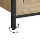 Sideboard Storage Cabinet with Adjustable Shelves for Living Room, Sonoma Oak