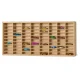 Kruzzel Wooden Toy Car Shelf TIR, 80 Compartments, Beige