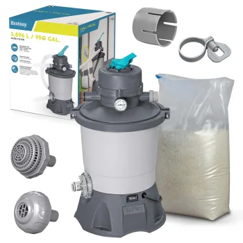 Bestway 58515 Sand Filter Pump for Pools 3596 L/h + 25 kg Sand