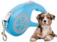 Automatic retractable dog leash with tape, 5m, up to 15kg, lightweight and strong