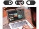 Webcam Privacy Cover Slider for Laptop and Phone Cameras, black