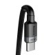 Baseus Cafule Nylon USB Type C to USB Type C Data Charging Cable 100W, 2m, Black | Lādētājvads Datu Pārraides...