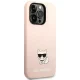 Karl Lagerfeld Silicone Choupette Body Case for iPhone 14 Pro, Pink