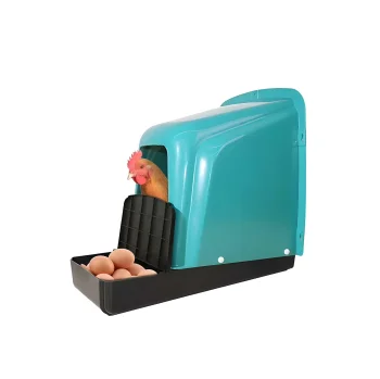 Poultry Nesting Box with Egg Collection Basket for Chickens and Ducks