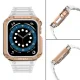 Protect Strap Band & Case for Apple Watch 42/44/45mm White/Rose Gold
