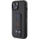BMW Grip Stand Smooth & Carbon case for iPhone 15 - black