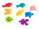 Small educational marine animals for children who are learning to count and sort, set of 36 el.