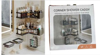 Bathroom Shelf Set (5 pcs), Black