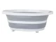 Collapsible Silicone Bowl with Drain and Cutting Board, 5L