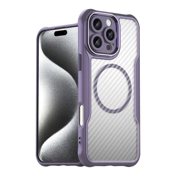 Leading Series MagSafe Silicone Case for iPhone 16 Pro Max, Purple
