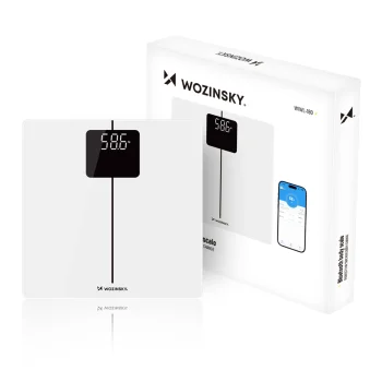 Wozinsky WIWL-180 Bluetooth Electronic Bathroom Scale, 180kg, White