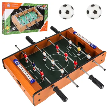 Mini Tabletop Foosball Game for Kids, Table Football with 12 Players and 2 Balls, 50 x 30.5 x 9 cm