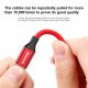 Baseus Yiven USB to Lightning Cable, 1.8m Durable Fabric Braided, Red (CALYW-A09)