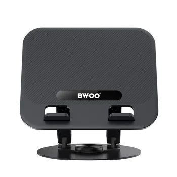 Bwoo Rotating Aluminum Tablet & Laptop Stand Black