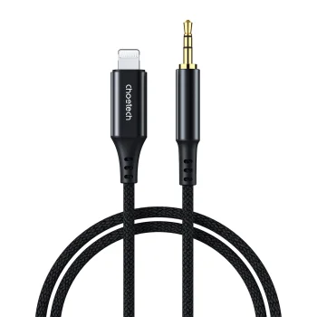 Garso laidas Choetech AUX007 Lightning į 3.5 mm mini jack 1 m, juodas