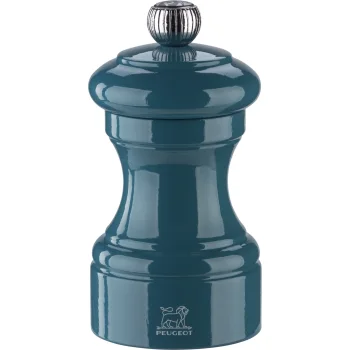 Peugeot Bistro Pepper Mill 10 cm, Lacquered Wood, Pacific Blue