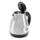 Huslog Retro Electric Kettle 1.7L 2200W with Thermometer, Black, Silver