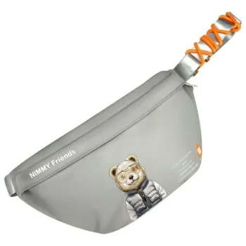 Nimmy Crossbody Cool&Cute 2.0 Bear Shoulder Bag Gray