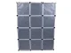 Modular Wardrobe Closet Organizer with 9 Shelves and Hanging Rail, Black