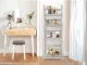 Standing wooden flower pot high pots 4 level bookcase
