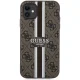 Guess iPhone 11 / XR Case 4G Printed Stripes MagSafe, Brown