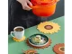 Silicone Coaster / Pot Pad, Flower Design, 5x5 cm
