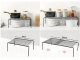 Metal Shelf Adjustable In Width Folding Single Level Organiser, Different Colors