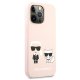 Karl Lagerfeld iPhone 13 / 13 Pro Case Silicone Karl & Choupette, Light Pink