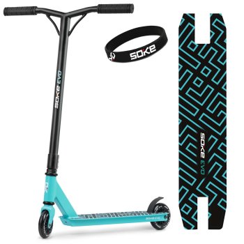 SOKE EVO Stunt Scooter Pro Trick Scooter for Kids and Adults, light blue