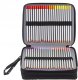 School Pencil Case Organizer with 4 Flaps, Flamingo