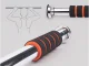 Adjustable Steel Pull-Up Bar for Doorway with Neoprene Grips, Orange