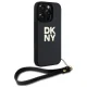 DKNY iPhone 16 Pro Case Wrist Strap Stock Logo, Black